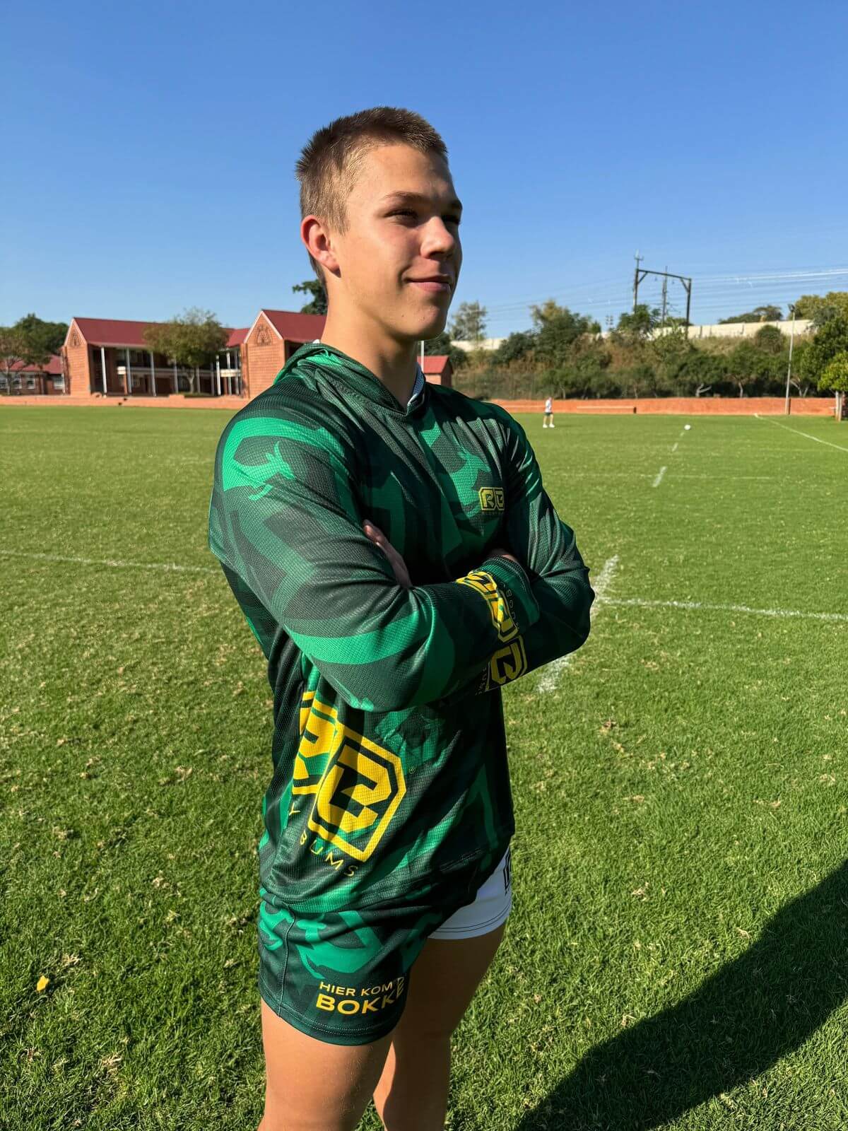 Green & Gold Warm-up Tops (2)