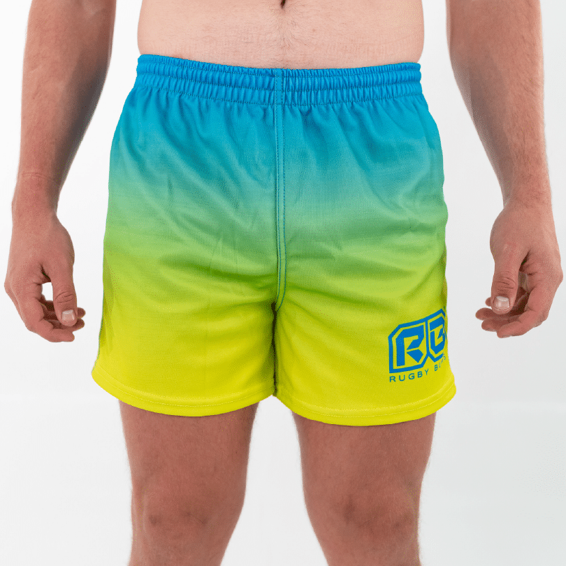Blue Glaze Rugby Bums short