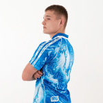 Blue Retro rugby jersey